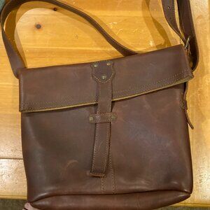 Saddleback Leather Love 41 Foldover Crossbody Bag Tote Messenger CHESTNUT RARE